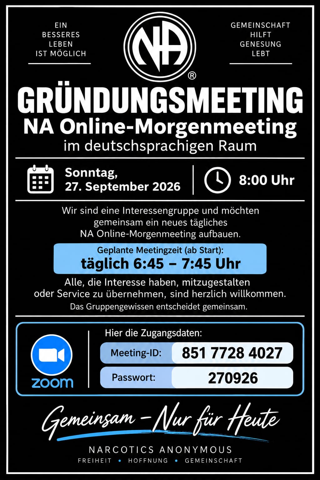 Flyer Gruendungsmeeting_Morgenmeeting